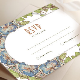 Invitación Petunia Wedding RSVP Insertar Art Deco Mucha Vinta