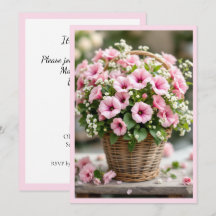 Petunias de primavera en rosa Fiesta personalizada
