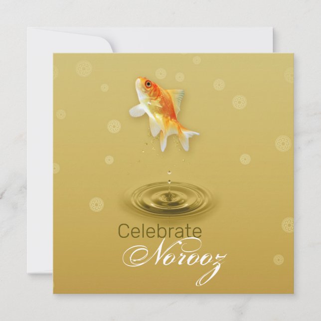 Invitación Pez noruego feliz de Año Nuevo persa (Anverso)