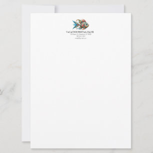 Invitación Pez Pintado, Papelería para Alquiler de Vacaciones
