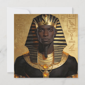 Invitación Pharaoh Energy — Ancient African King Modern Art 