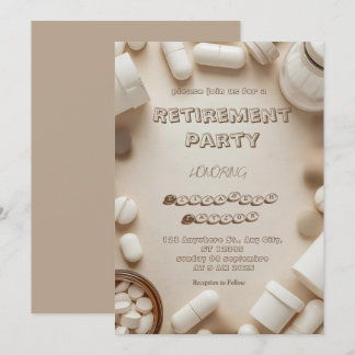 Invitación  Pharmacist retirement party  invitation