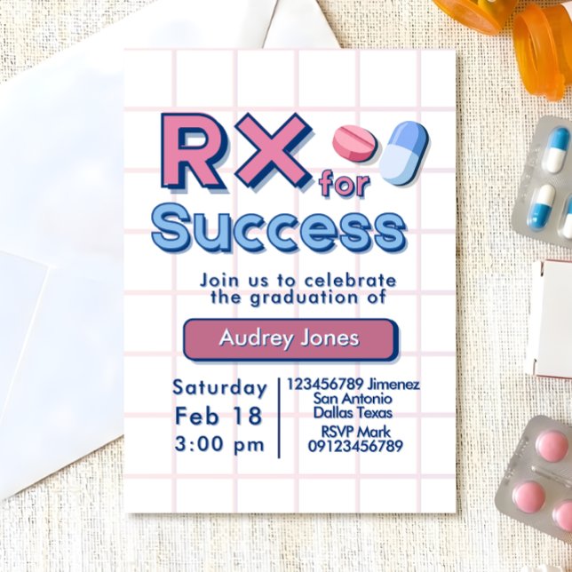 Invitación Pharmacy Graduation Party Invitation (Subido por el creador)