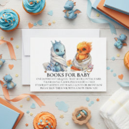 Invitación Phoenix Dragon Twins Baby Shower Book for Baby