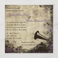 Phonograph Vintage Wedting Purple