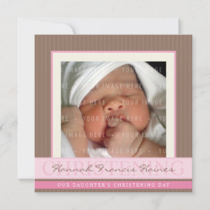 Invitación PHOTO CHRISTENING INVITES :: elegance 2SQ