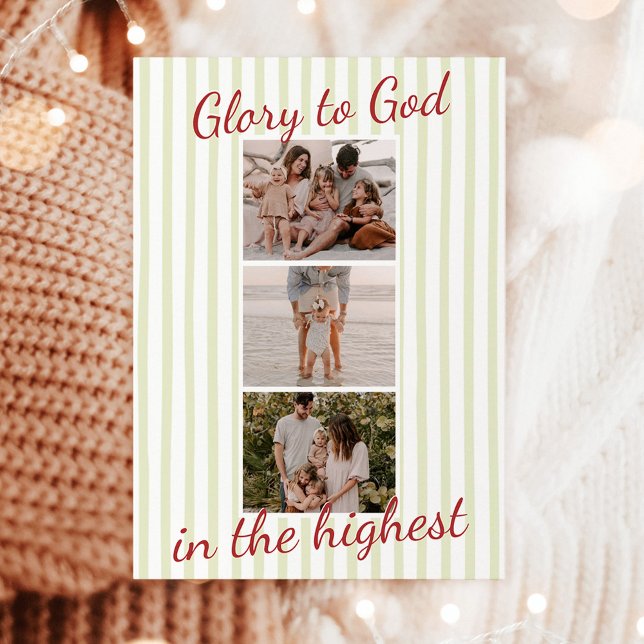 Invitación Photo Christmas Cards, Glory to God Religious Card (Subido por el creador)