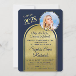 Invitación Photo From Parents Navy Graduation Announcement