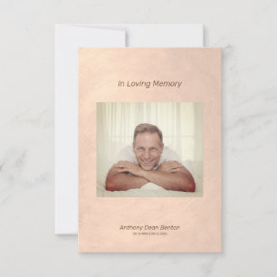 Invitación Photo Funeral Invitation Faux Metallic Effect