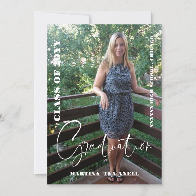 Invitación  Photo Graduation Announcement  (Anverso)