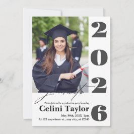 Invitación Photo Graduation Party Invitation 2026 - Custom