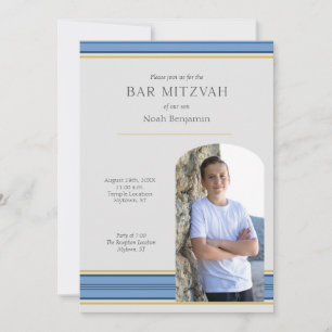 Invitación Photo Modern Bar Mitzvah