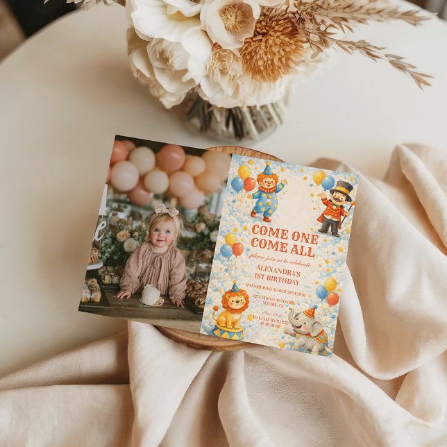 Invitación Photo Storybook Circus Friends Birthday (Subido por el creador)