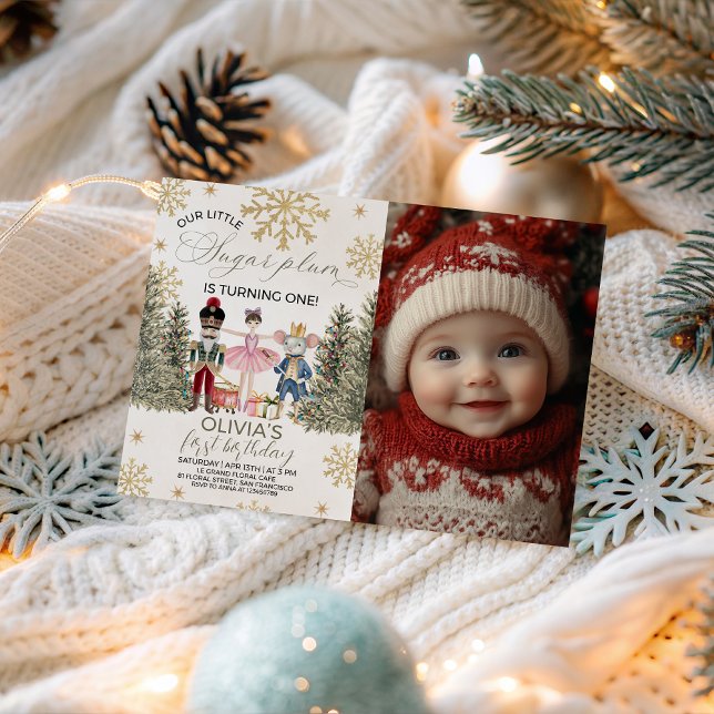 Invitación Photo Sugar Plum Nutcracker Invite (Subido por el creador)