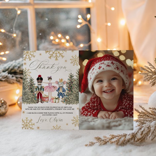 Invitación Photo Sugar Plum Nutcracker Thank You (Subido por el creador)