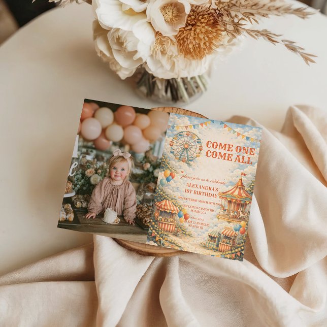 Invitación Photo Vintage Carnival Circus Birthday (Subido por el creador)