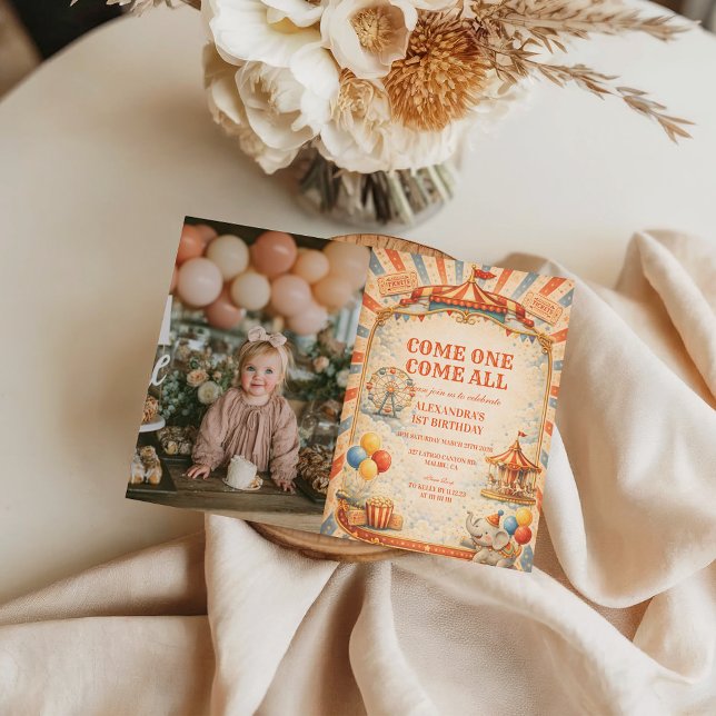 Invitación Photo Vintage Circus Fairytale Birthday (Subido por el creador)