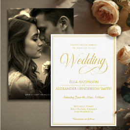 Invitación Photo Vintage Wedding Invitation