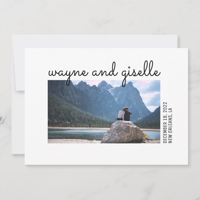 Invitación Photo Wedding Invitation (Anverso)