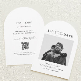 Invitación Photo Wedding Save the Date Curved