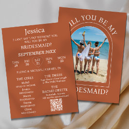 Invitación Photo Will You Be My Bridesmaid Proposal Card