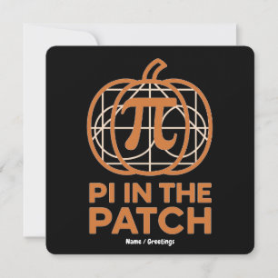Invitación Pi en el parche Diseño minimalista de Pi de calaba