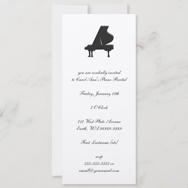 Invitación Piano (Anverso)