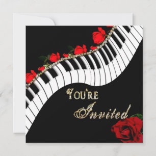 Invitación piano/musical - multipropósito