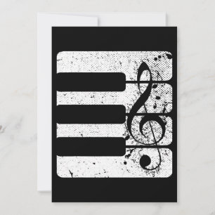 Invitación Piano Player Teclado Treble Clef Instrumento music