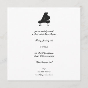 Invitación Piano Recital