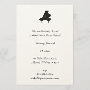Invitación Piano Recital
