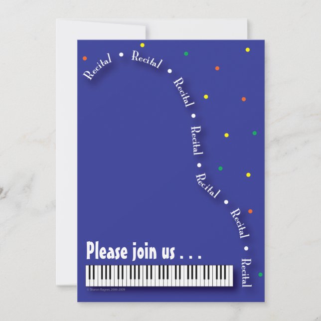 Invitación Piano Recital (Anverso)