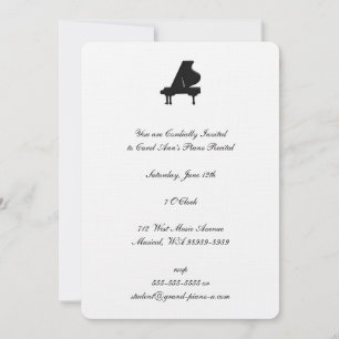 Invitación Piano Recital