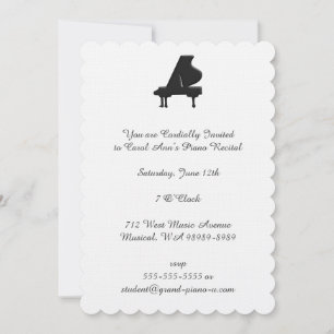 Invitación Piano Recital