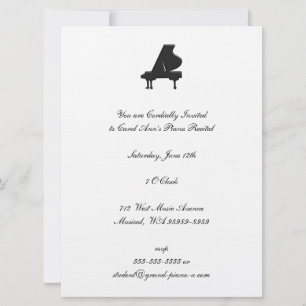 Invitación Piano Recital
