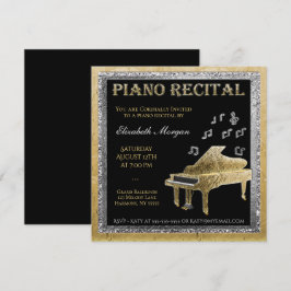 Invitación Piano Recital Gold y Silver