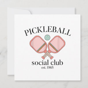 Invitación Pickle Ball Social Club EST 1965 Hombres Mujeres