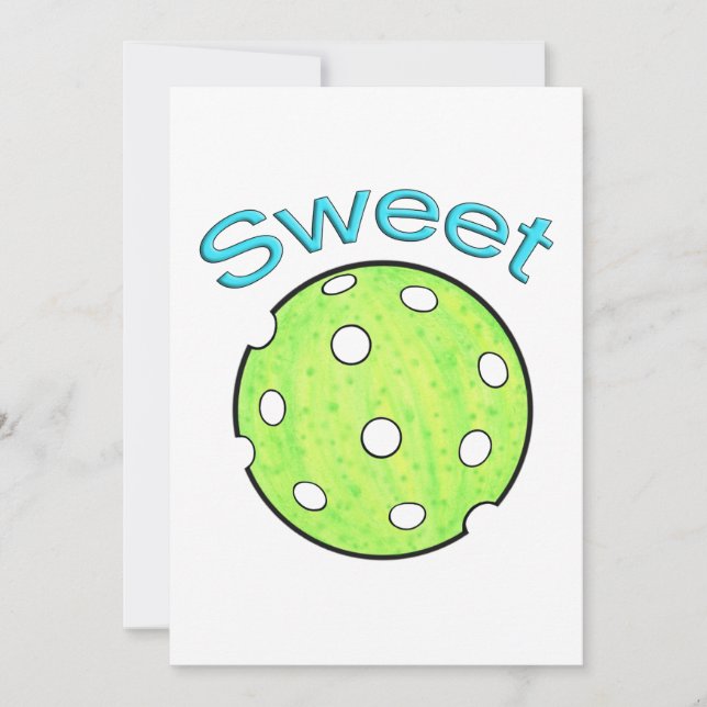 Invitación Pickle Pickleball dulce (Anverso)
