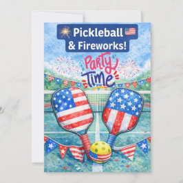 Invitación PICKLEBALL 4th of July Pickleball Party Invitation