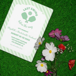 Invitación Pickleball Bachelorette Weekend