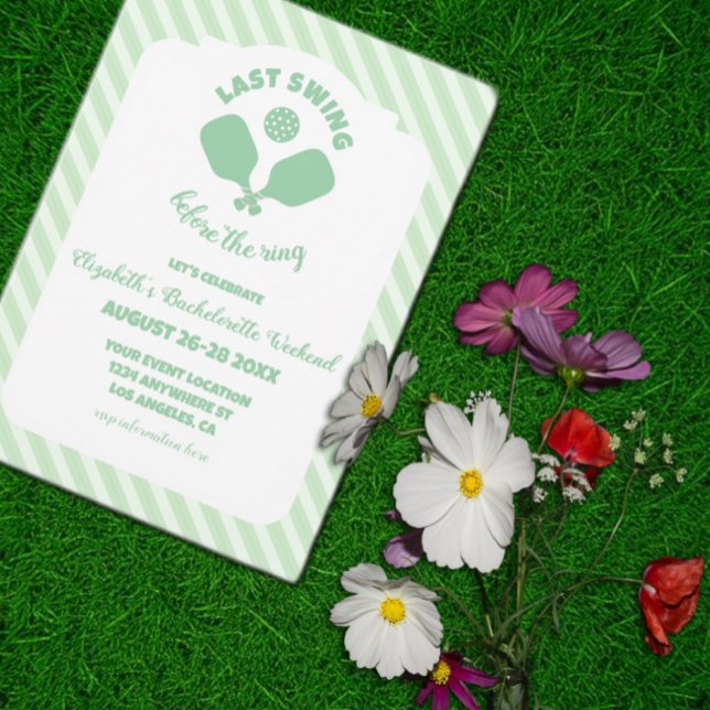 Invitación Pickleball Bachelorette Weekend (Subido por el creador)