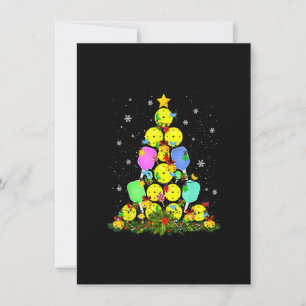 Invitación Pickleball Christmas Tree Santa Pickleball X Mas L