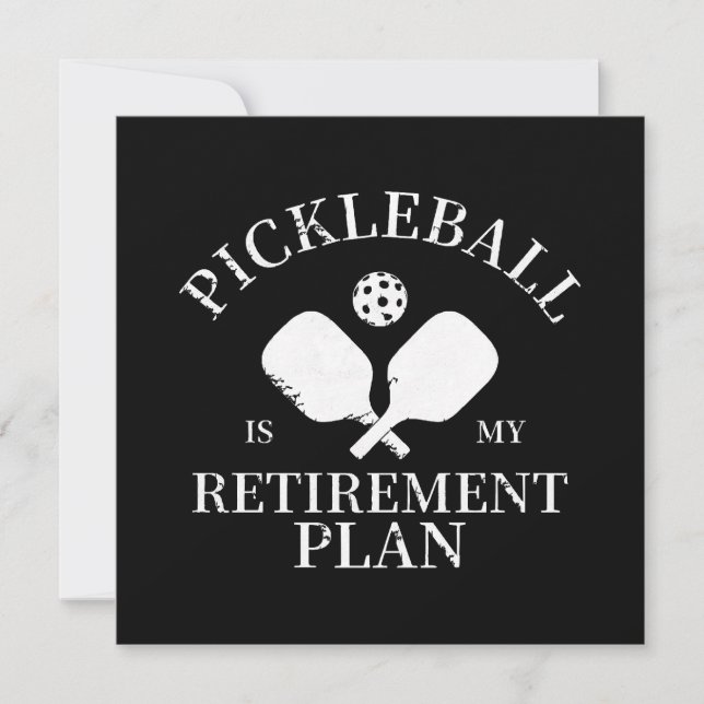 Invitación pickleball es mi planta de jubilación (Anverso)