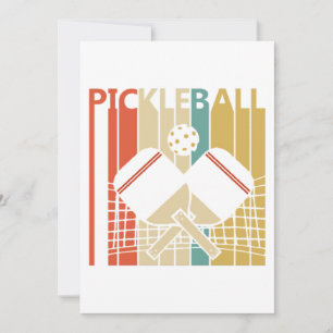 Invitación Pickleball Retro Vintage 