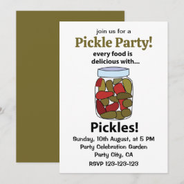 Invitación Pickles Cada Comida Es Deliciosa Con Pickles