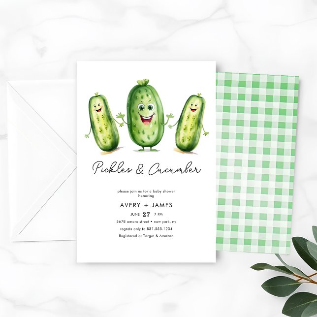 Invitación Pickles Cucumber Green Pregúntes Baby Shower (Subido por el creador)