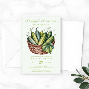 Invitación Pickles Cucumber Green Pregúntes Baby Shower