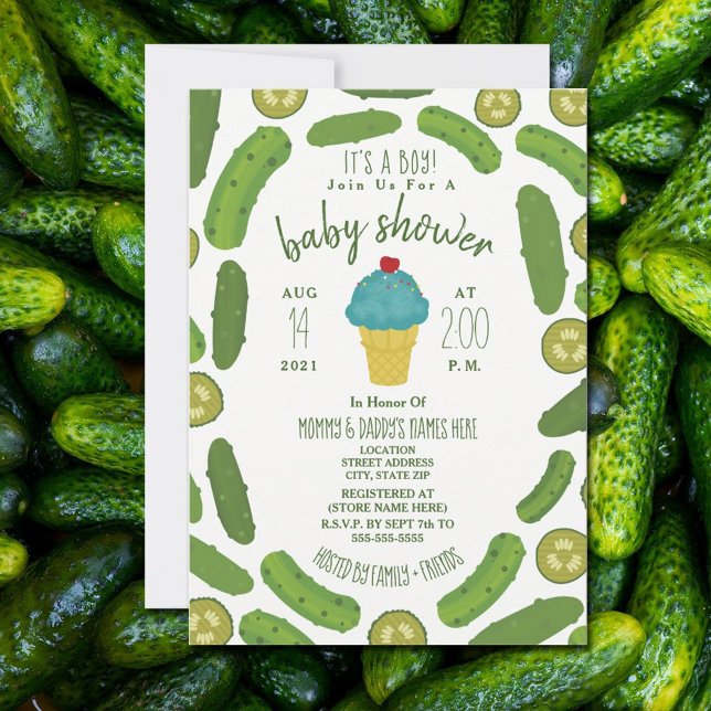Invitación Pickles y el Baby Shower del niño crema de hielo (Subido por el creador)