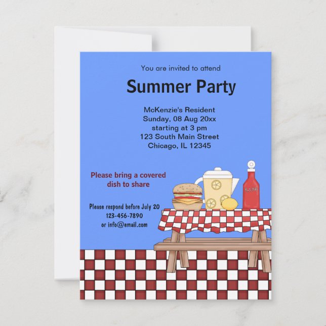 Invitación Picnic (Anverso)