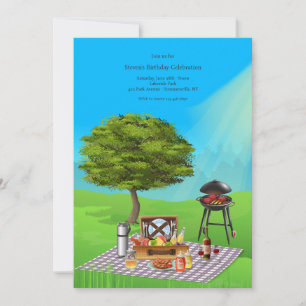 Invitación Picnic Bajo Un Árbol